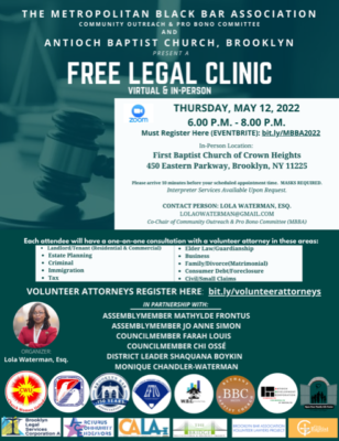 Legal Clinic Flyer 4-14-22